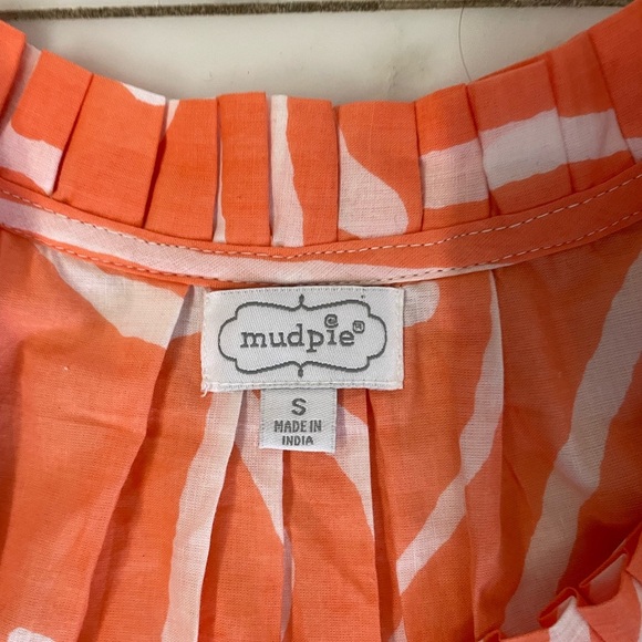 MudPie, Small, womens ruffle collar tiered multicolor maxi dress pink red orange - Picture 4 of 5